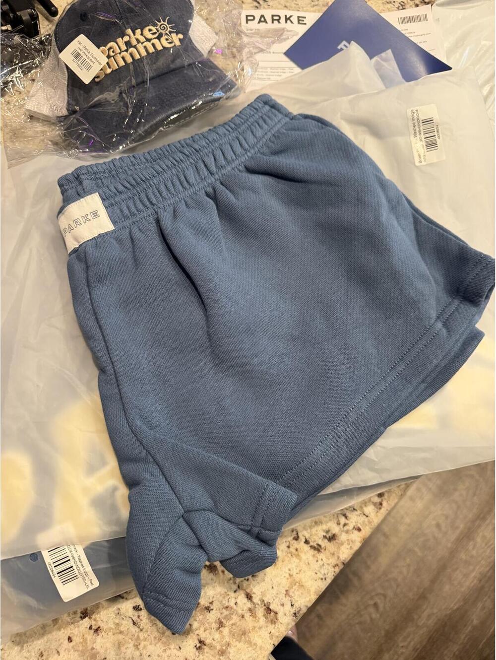 SOLD Parke Heritage Boxer Sweatshorts Summer Drop Washed Indigo Blue Sold Out